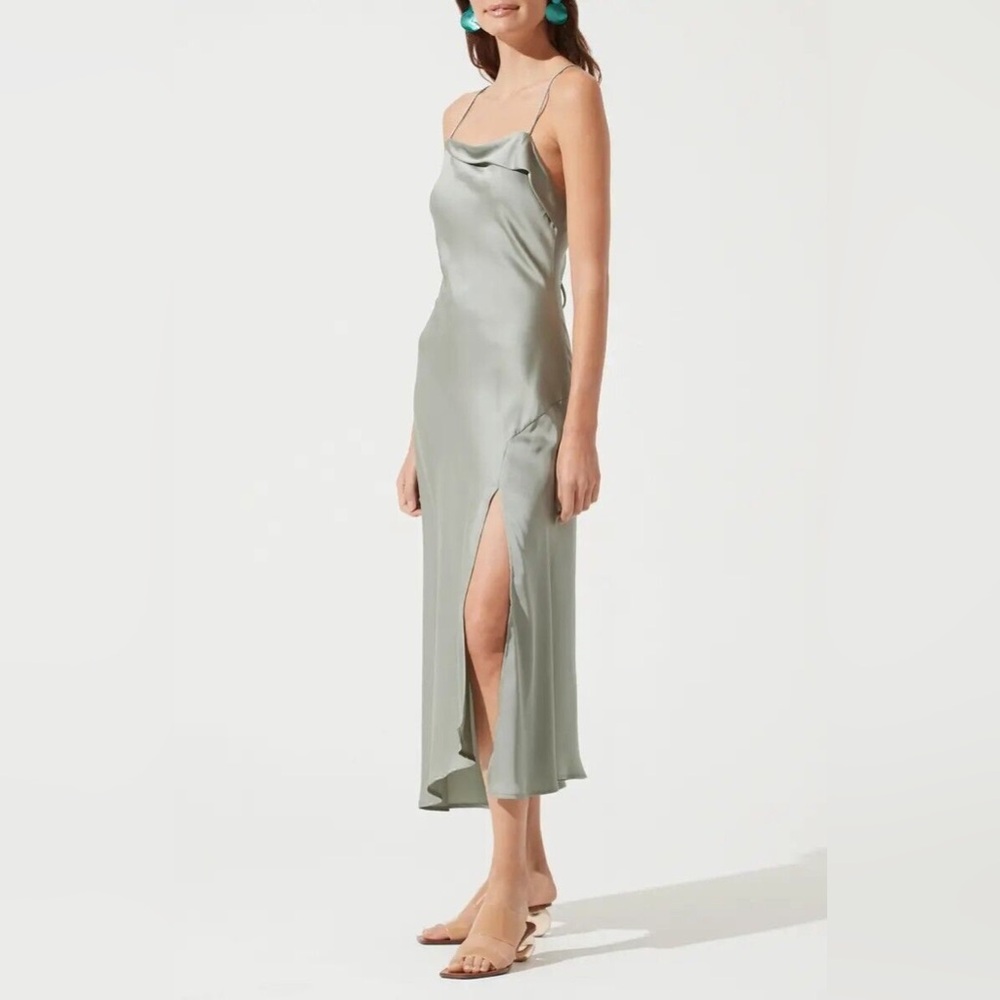 ASTR The Label Gaia Midi Dress in Sage - Size Large